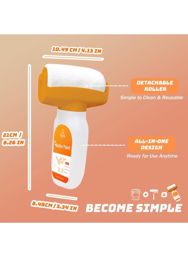 بكرة طلاء لإصلاح عيوب الجدران باللون الأبيض، 500 جم؛ أسطوانة طلاء لاتكس سريعة الجفاف لإصلاح الجدران، فرشاة دوارة لإصلاح الجدران، محلول للخدوش والكتابات على الجدران والشقوق - Image 3